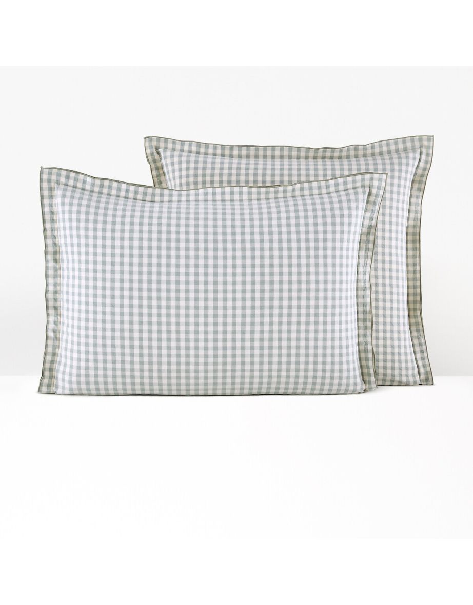 Maddy Checked 100% Cotton Seersucker Pillowcase