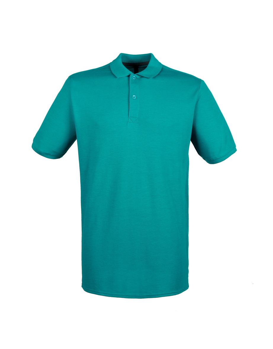 Shop Henbury Mens Modern Fit Cotton Pique Polo Shirt Bright Jade Online  in Bahrain VogaCloset