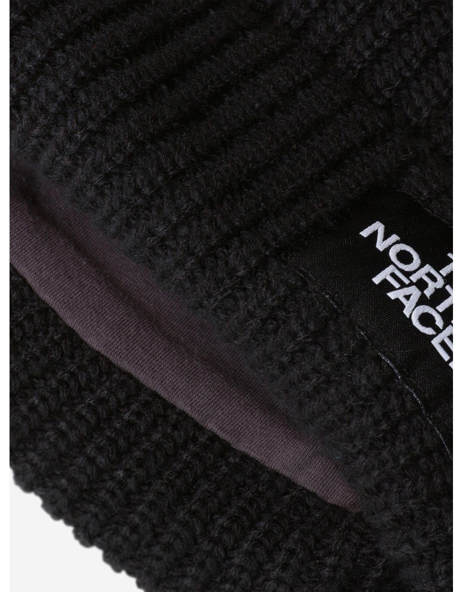 Kids Salty Lined Beanie in Black - 3