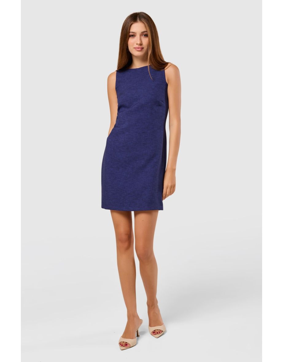 Closet London Navy  Pinafore Dress