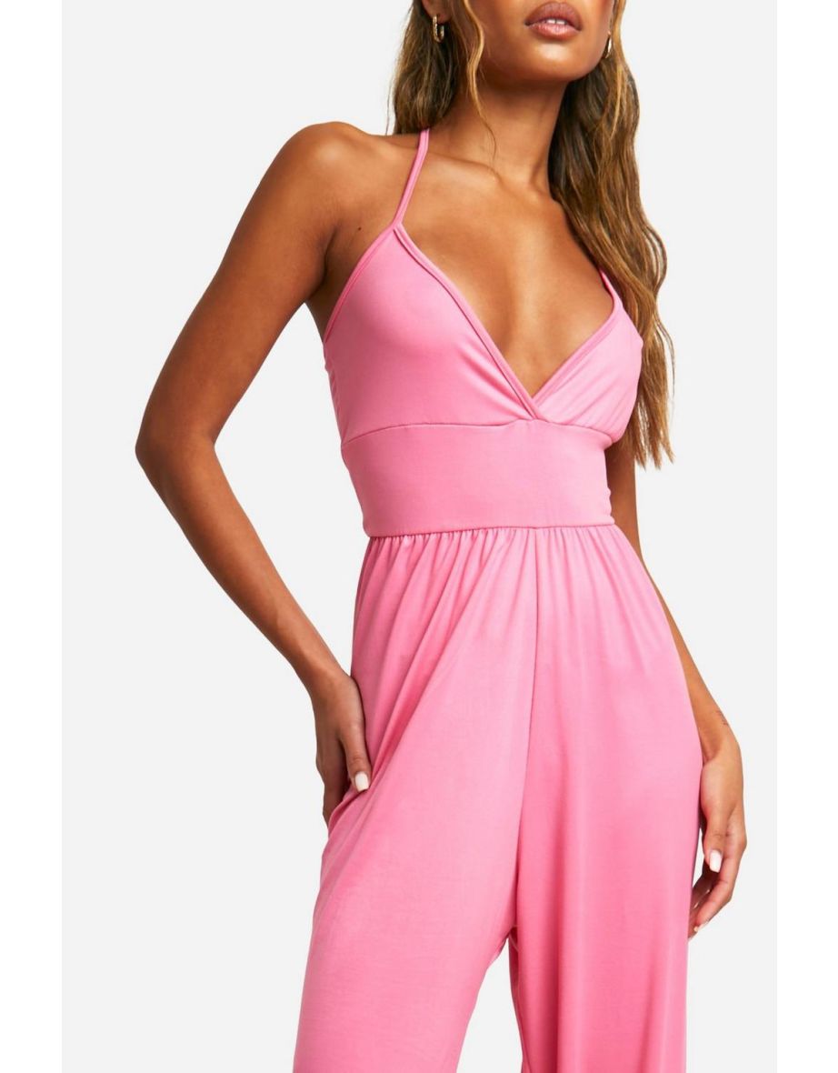 Supersoft Basic Wide Leg Jumpsuit - pink - 3