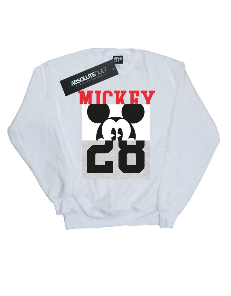 Disney Girls Mickey Mouse Notorious Split Sweatshirt - White