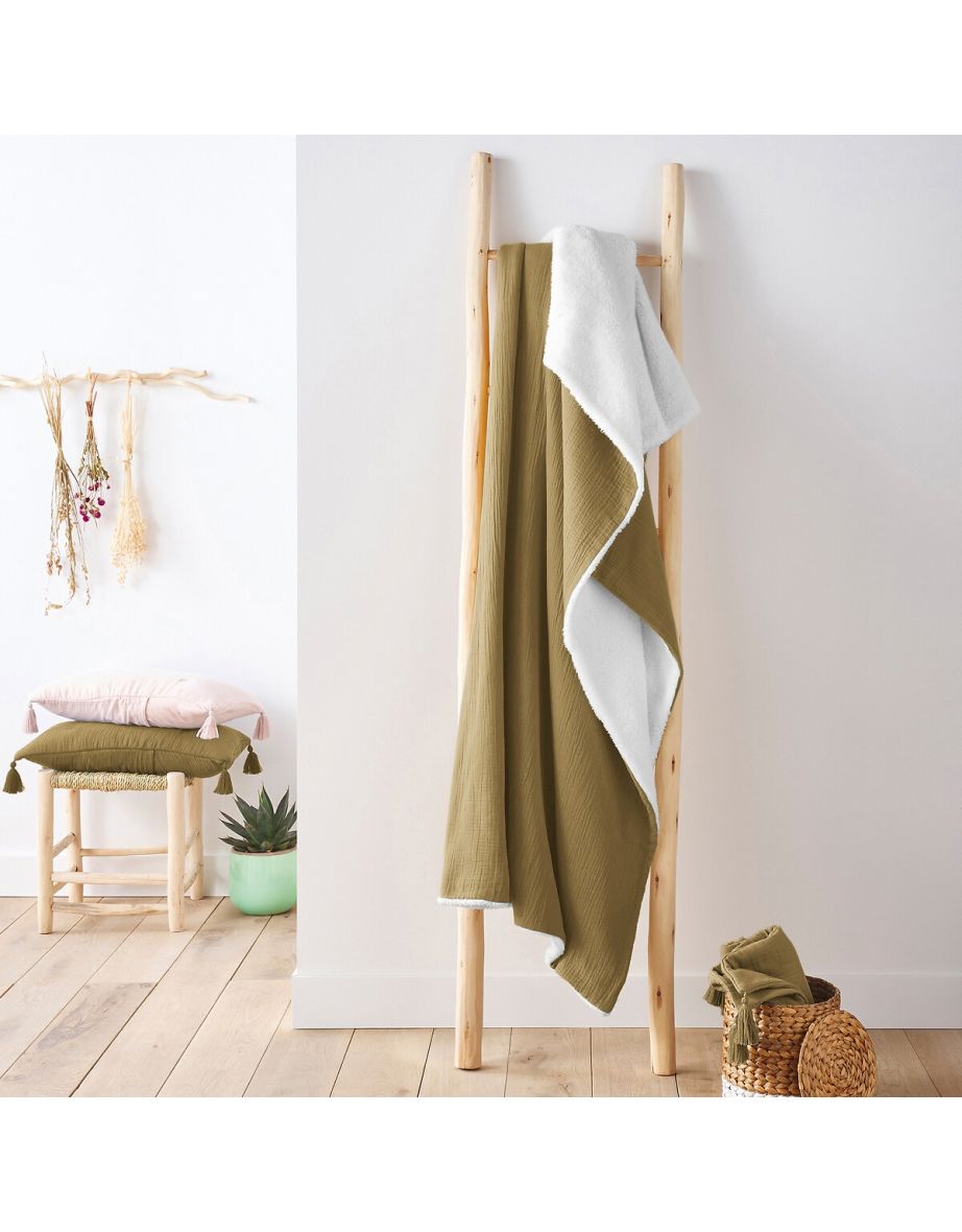 Kumla Fleece & Cotton Muslin Blanket