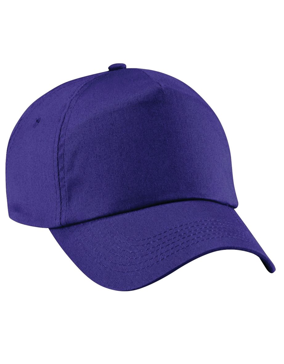 Beechfield Unisex Plain Original 5 Panel Baseball Cap - Purple