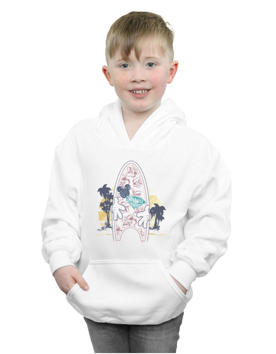 Disney Boys Mickey Mouse Surf Fever Hoodie - White
