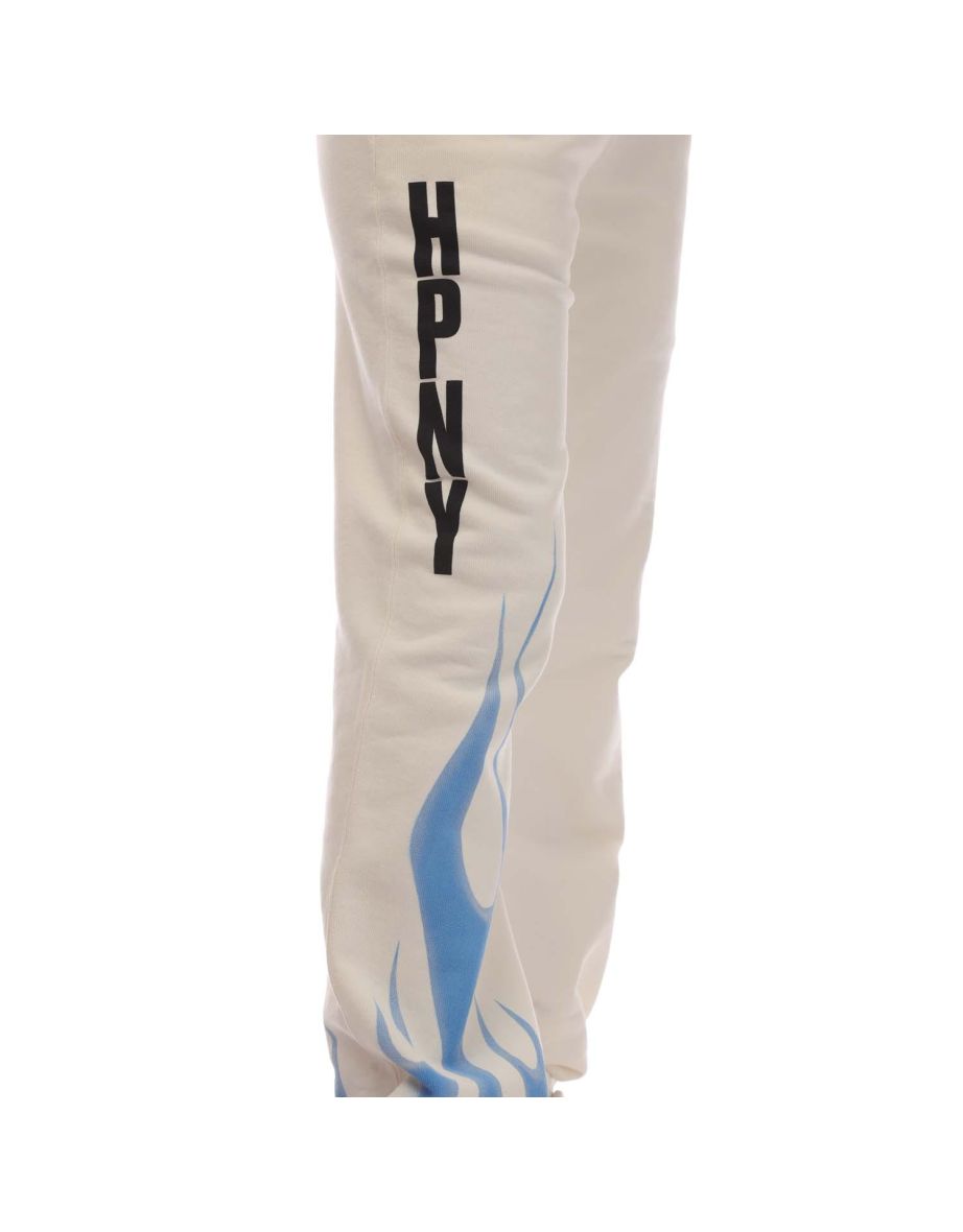 Women's Heron Preston Law Flames Sweatpants in White - 4