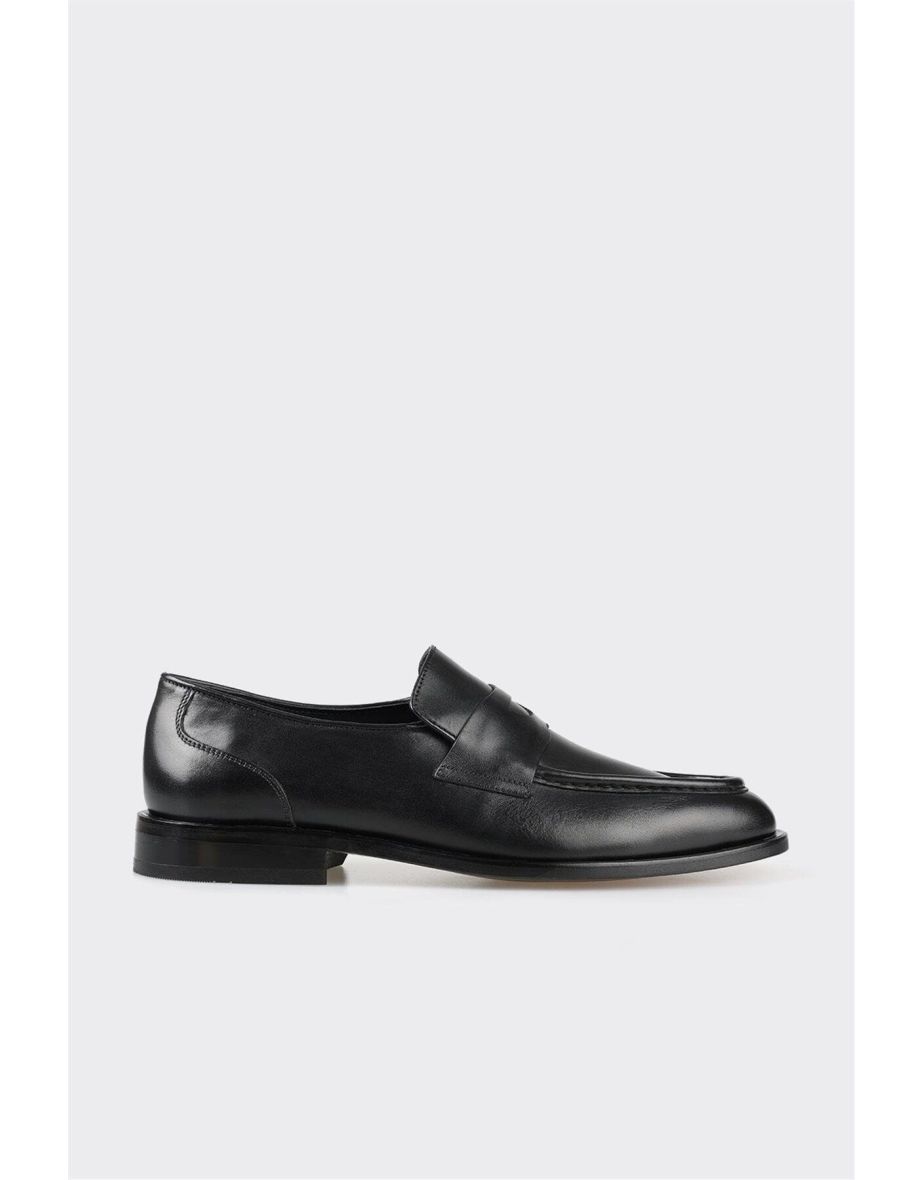 Black Leather Men's Loafer