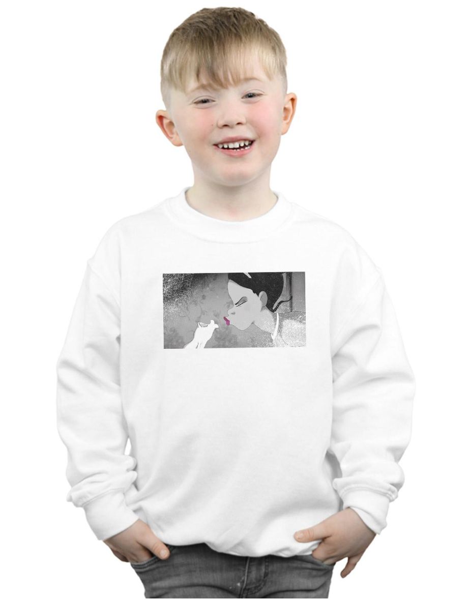 Disney Boys The Princess And The Frog Kiss Sweatshirt - White