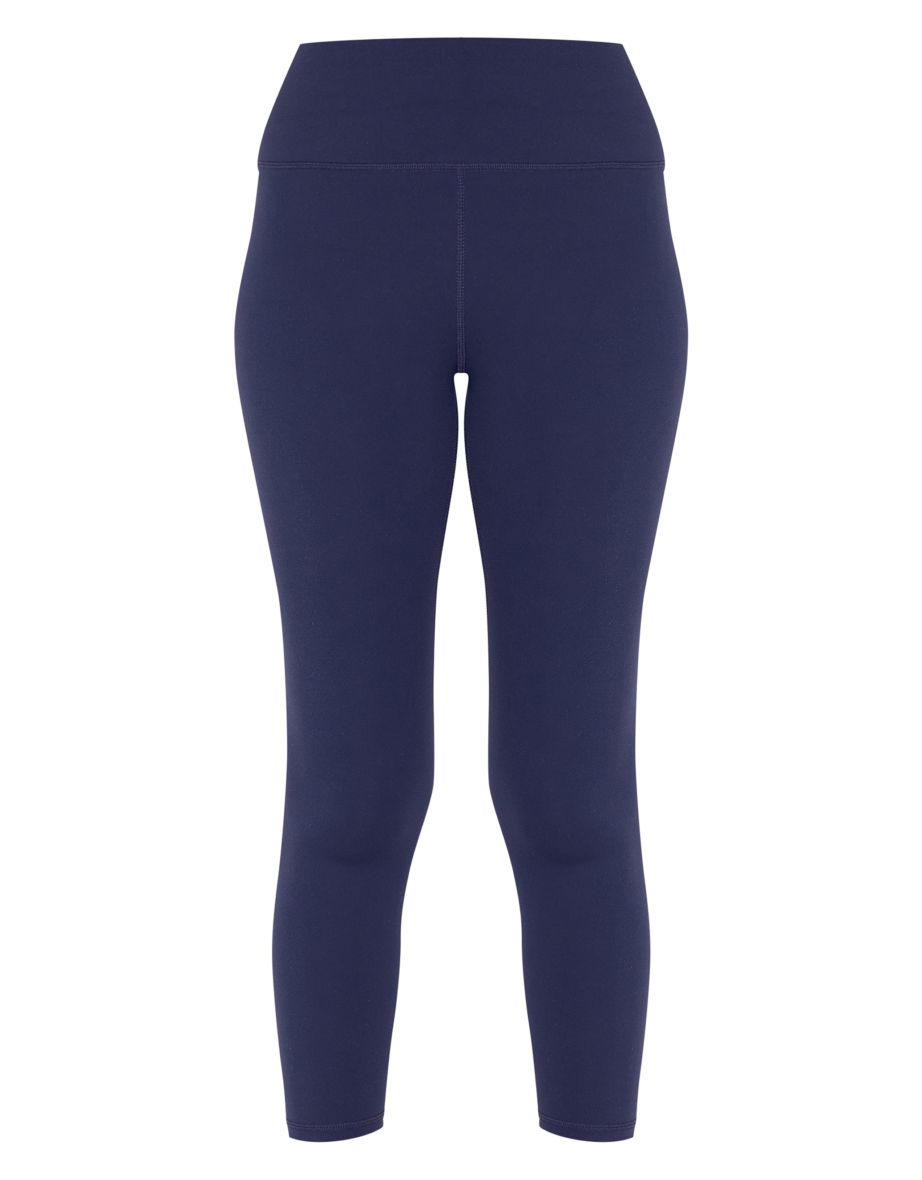 Navy Sculpt Cropped Gym Leggings - 4