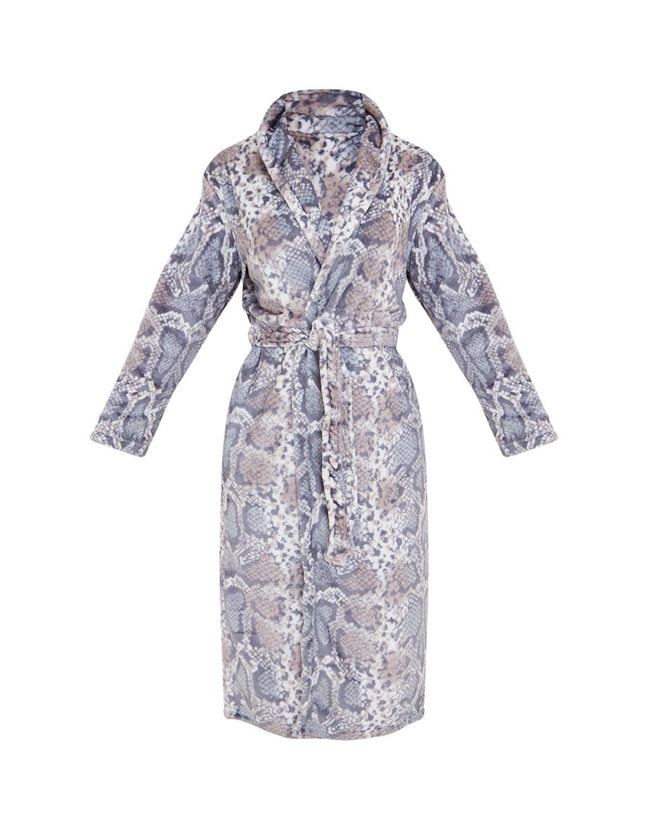 long fleece dressing gown