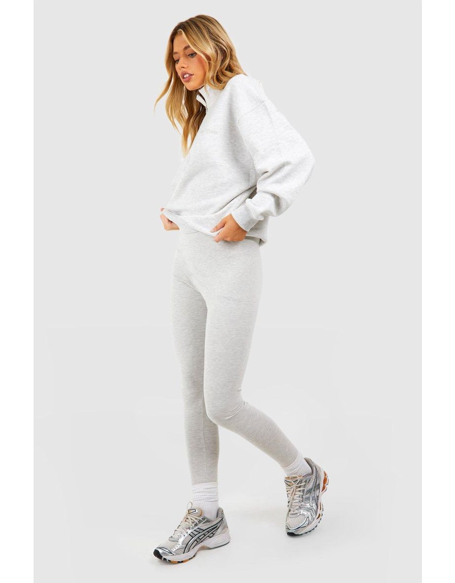 Half Zip Sweatshirt And Legging Set - ash grey