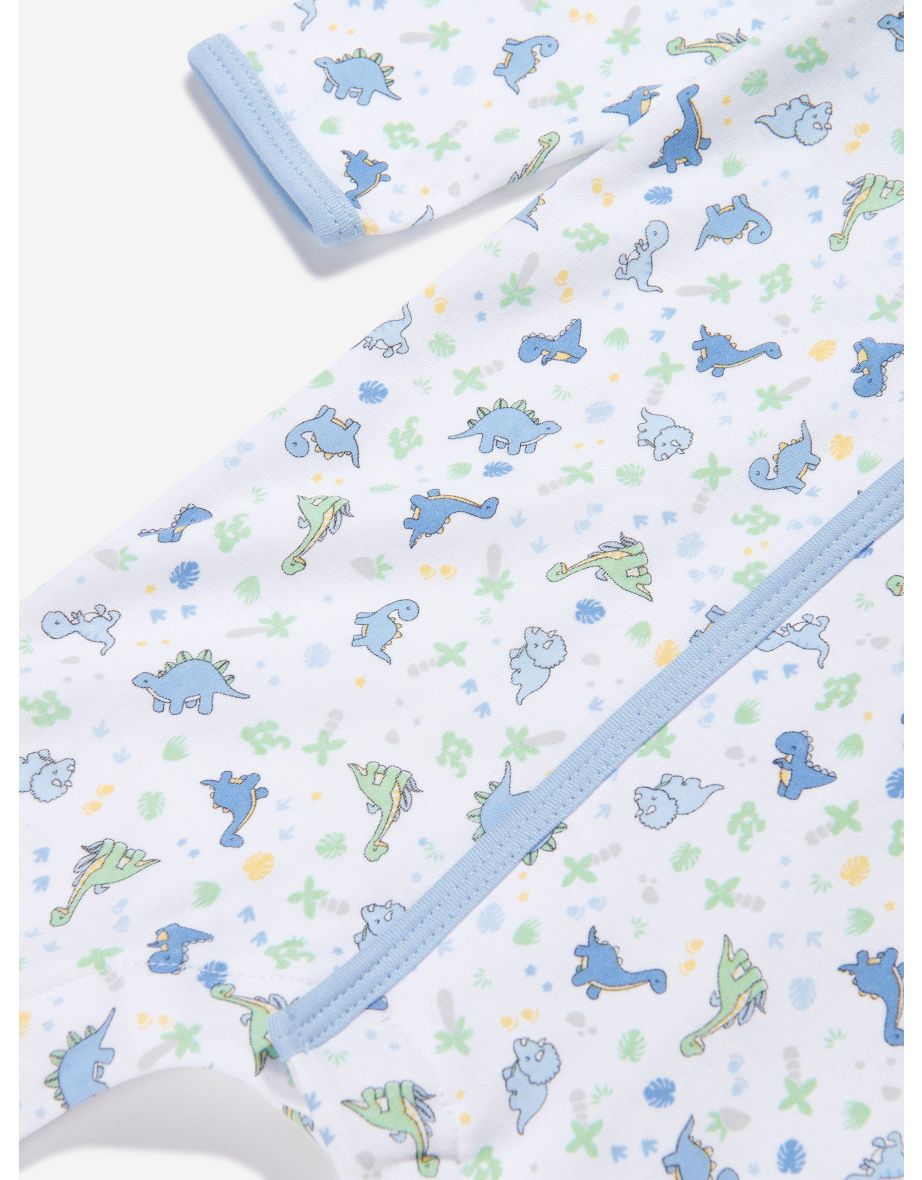 Baby Boys Dinoland Babygrow in White - 3