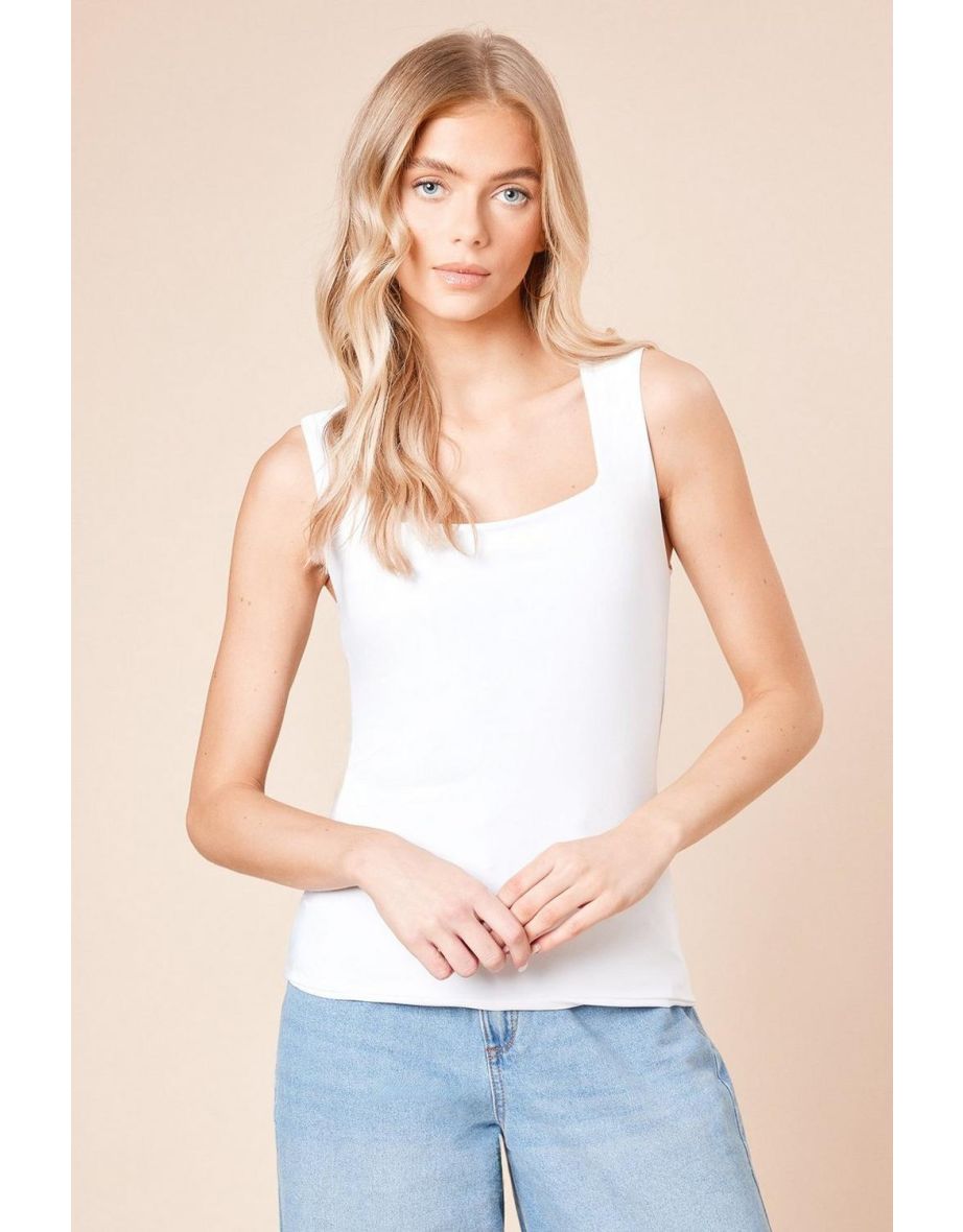 Double Layer Square Neck Vest