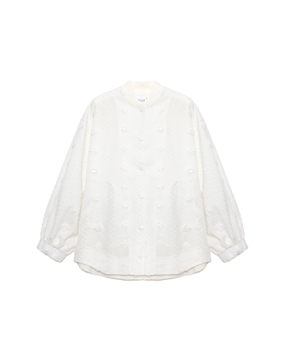 FLORAL LACE BOMBER JACKET - 5
