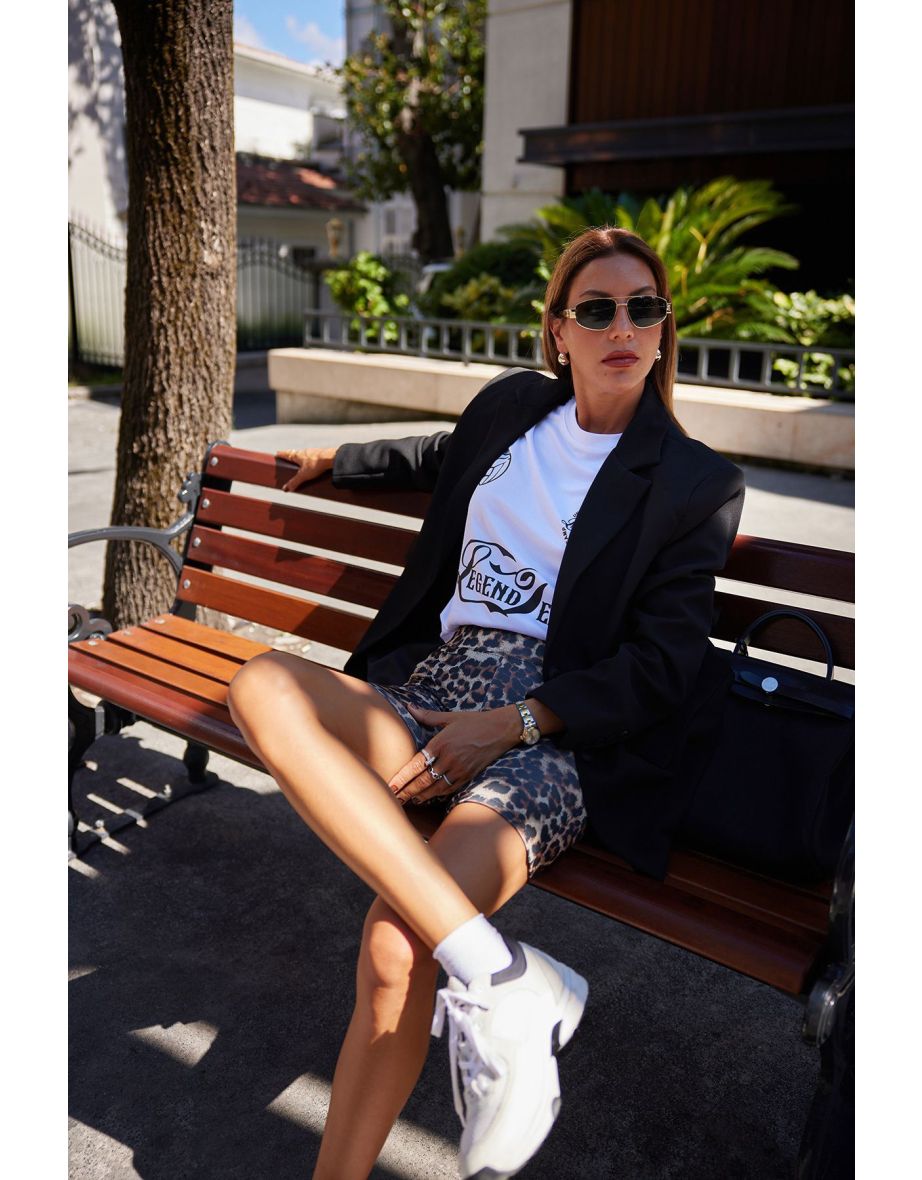 Black Woven Extra Oversized Blazer - 9