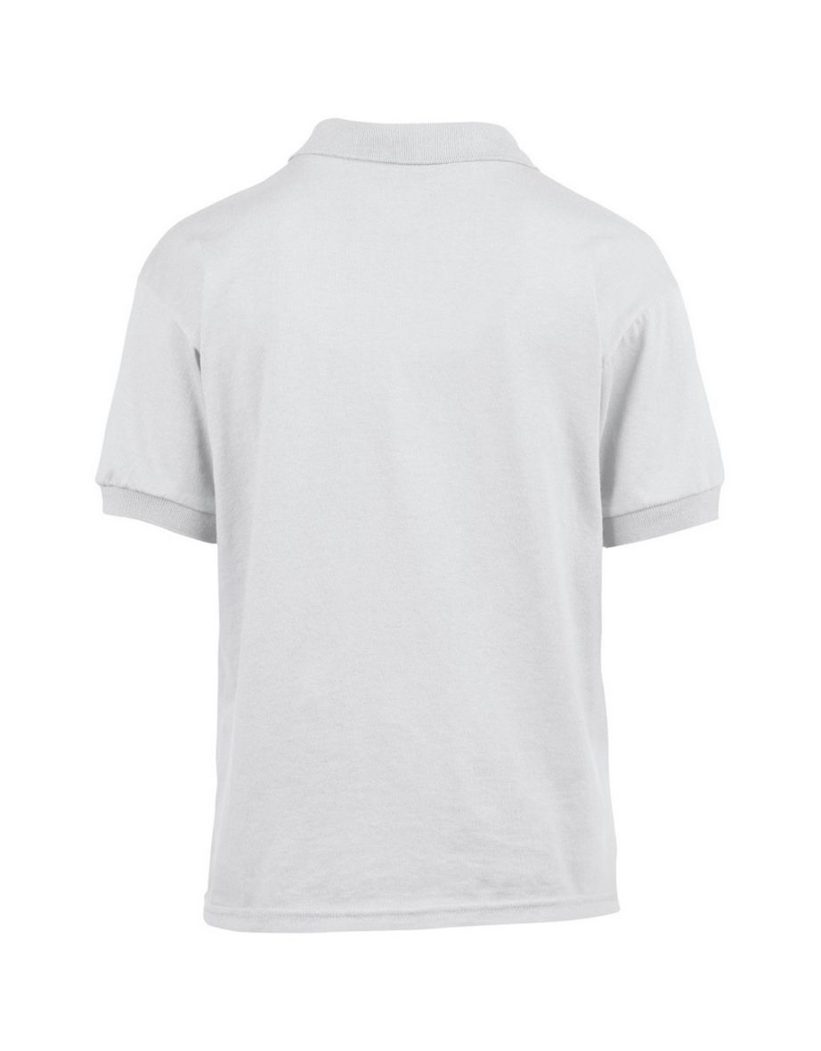 Gildan DryBlend Childrens Unisex Jersey Polo Shirt (Pack Of 2) - White - 1