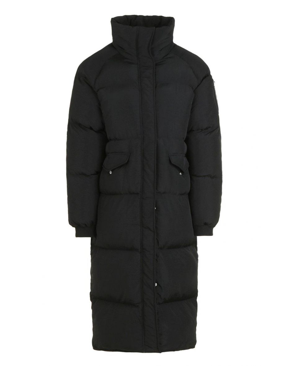 معطف طويل مبطن - أسود - لطويلات القامة - 2