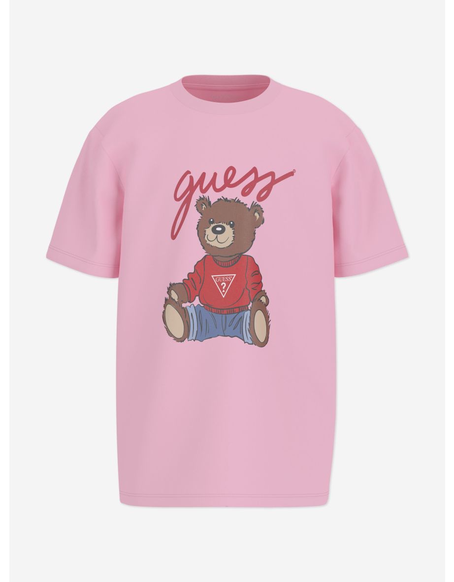 Girls Teddy Bear T-Shirt in Pink
