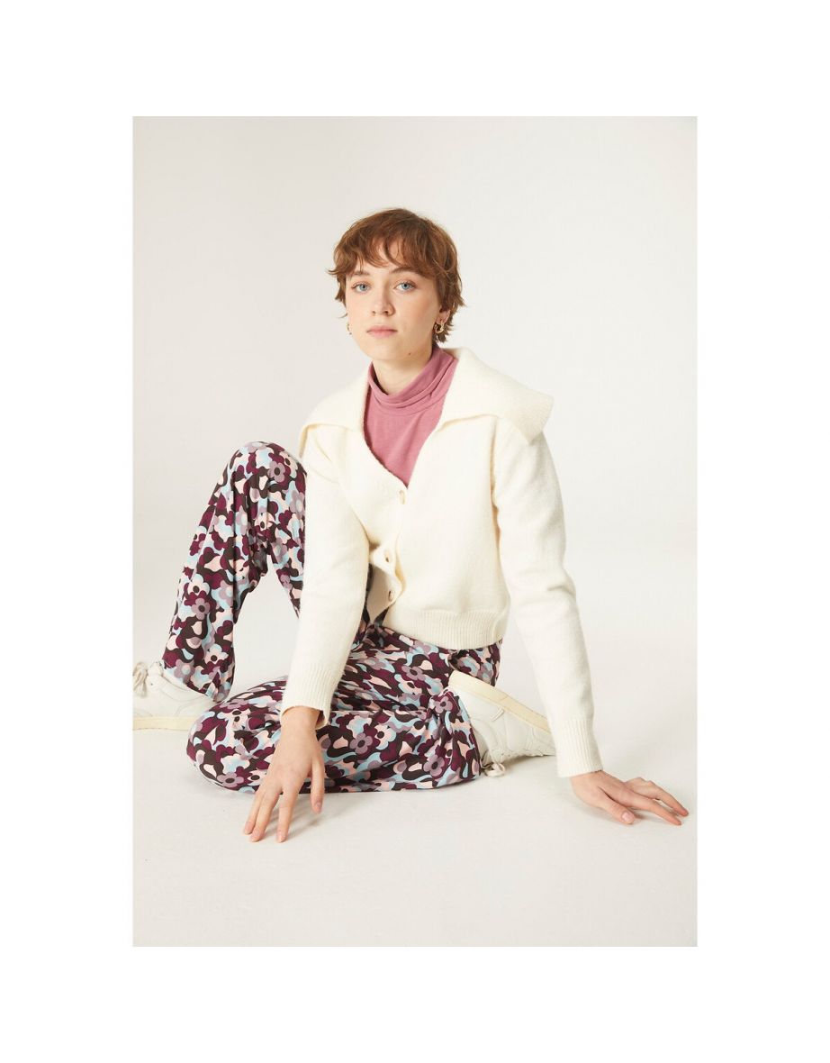 Compania Fantastica Beige V-Neck Cardigan - 4