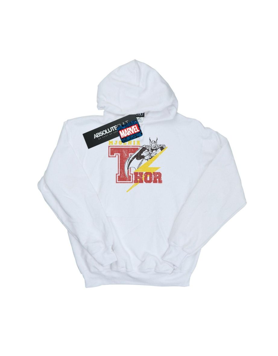 Marvel Boys Thor Mjolnir Hoodie - White - 1