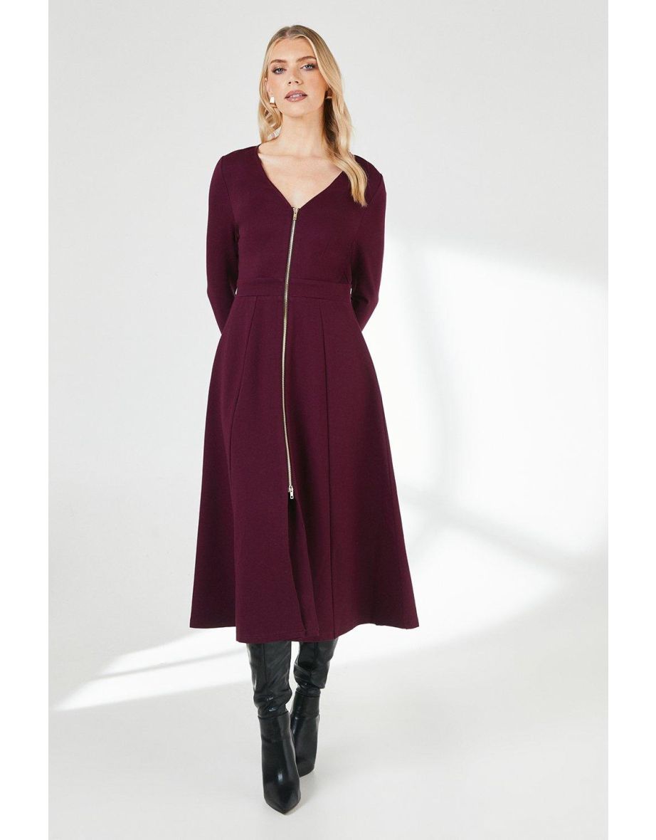 Principles by Debenhams Pink A-Line Midaxi Dress with Long Sleeve