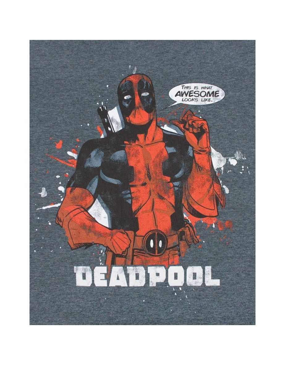 Deadpool Mens This Is What Awesome Looks Like T-Shirt - Charcoal - 2