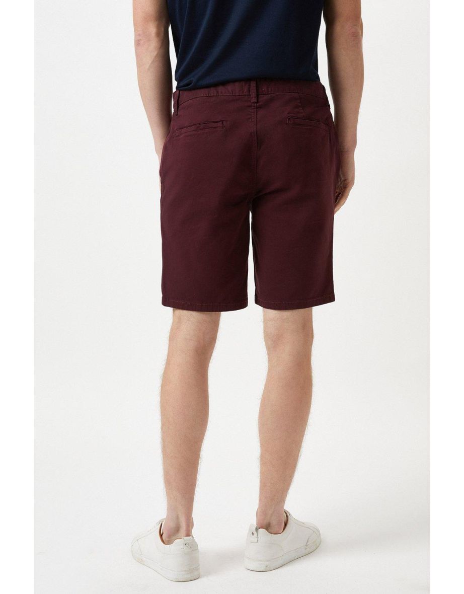 Classic Burgundy Chino Shorts - 2