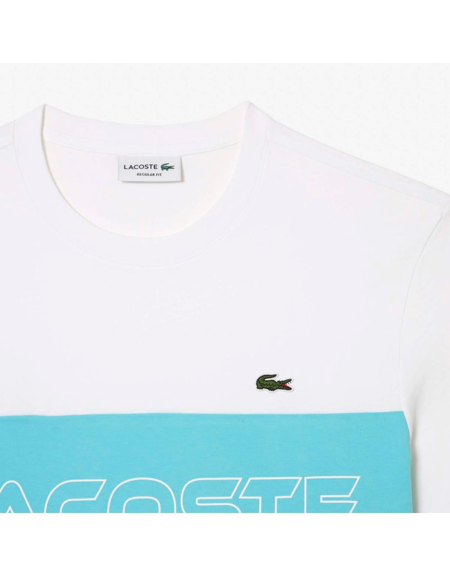 Men's Lacoste Regular Fit Colourblock Print T-Shirt in other - 3
