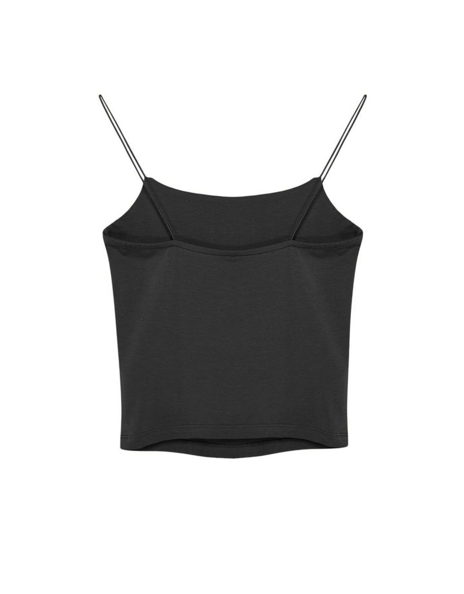 Anthracite Regular Stretch Knitted Undershirt with Straps - 5