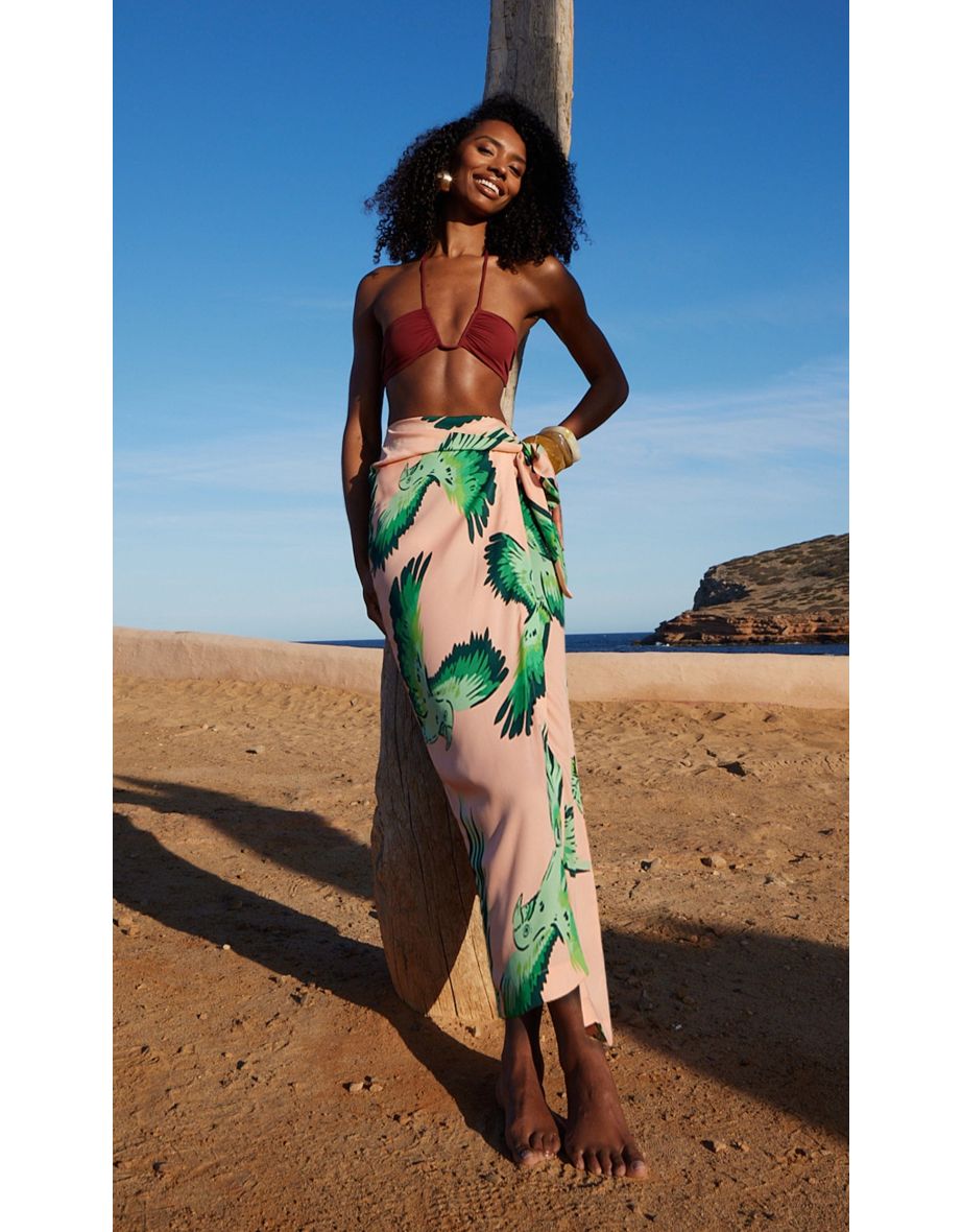 Rio Skirt in Parrots on Peach - 5