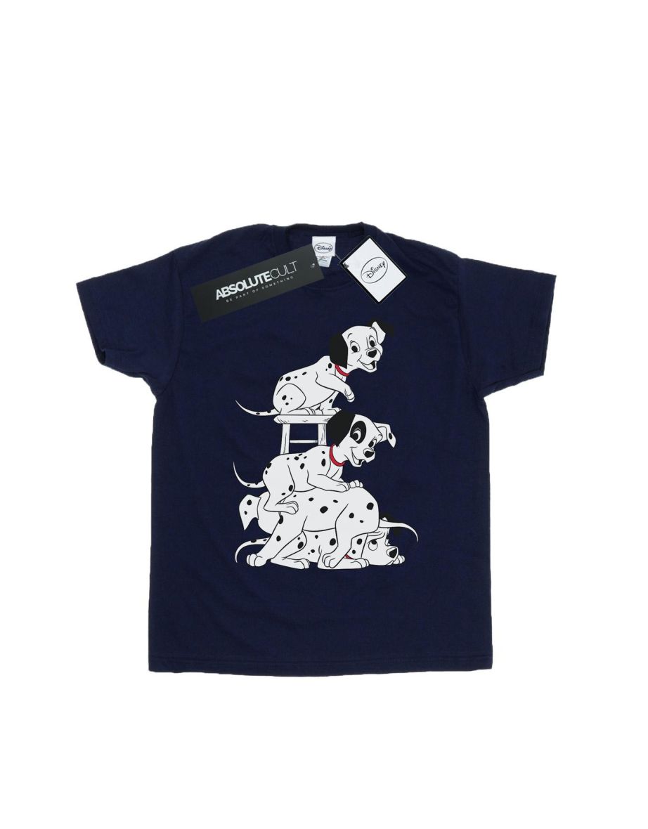 101 Dalmatians Womens/Ladies Chair Boyfriend T-Shirt - Navy Blue
