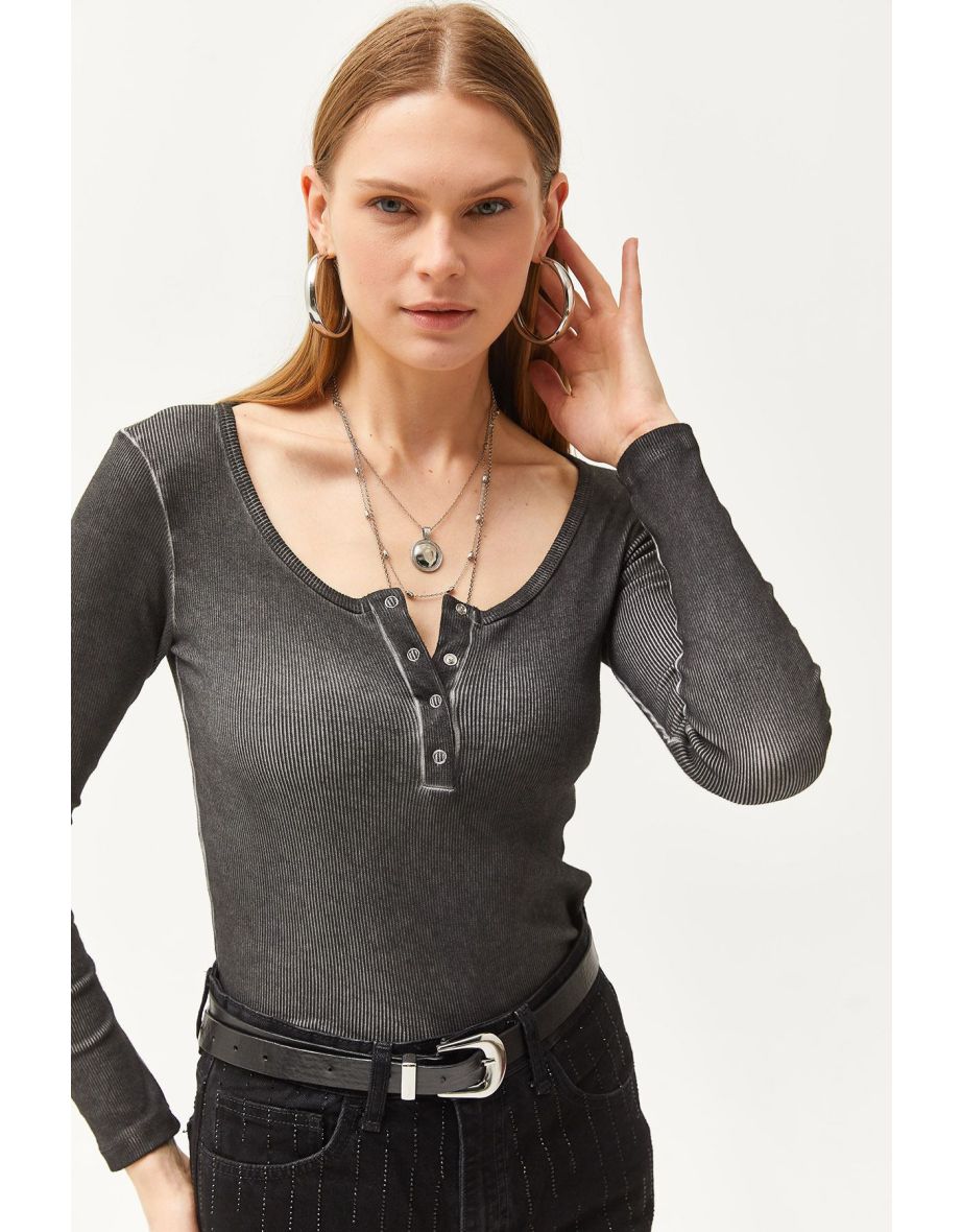 Women's Washed Anthracite Flying Camisole Top - 6
