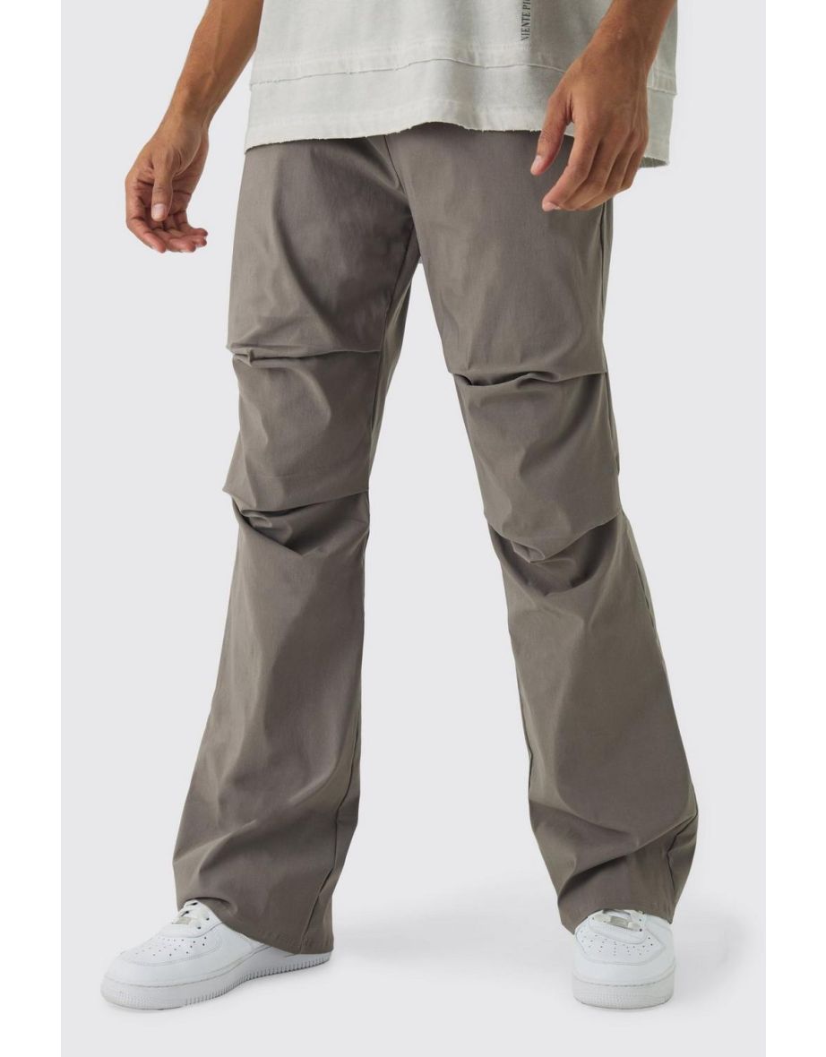 Slim Fit Flare Rushed Leg Bengaline Trouser