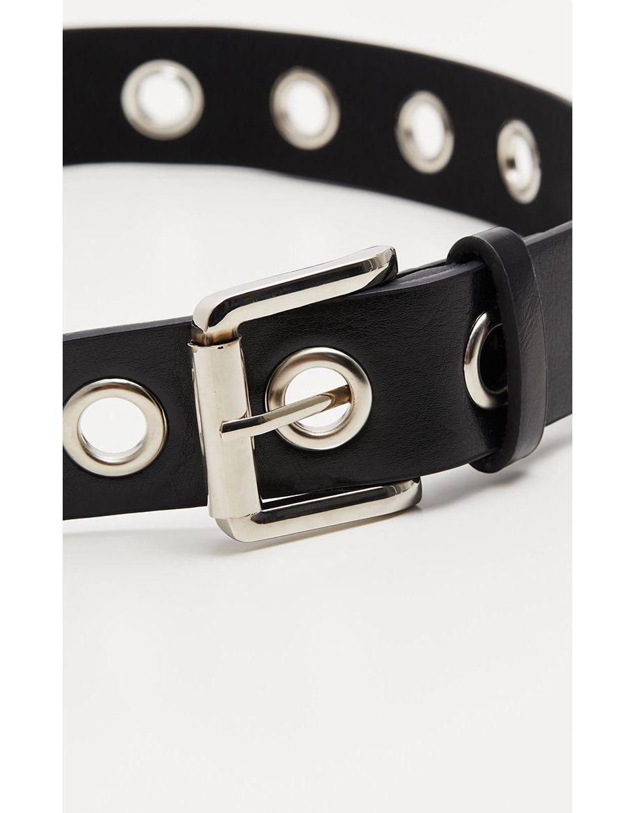 Black Eyelet Belt - 4