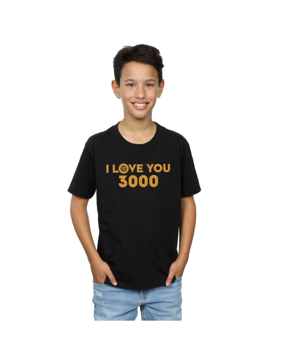 Marvel Boys Avengers Endgame I Love You 3000 Arc Reactor T-Shirt - Black