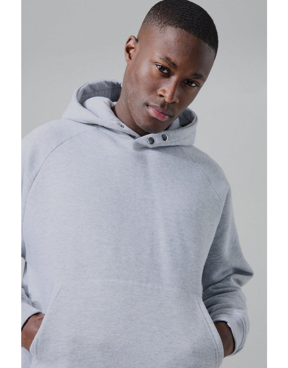 Man Active Gym Boxy Fit Hoodie - grey marl - 2