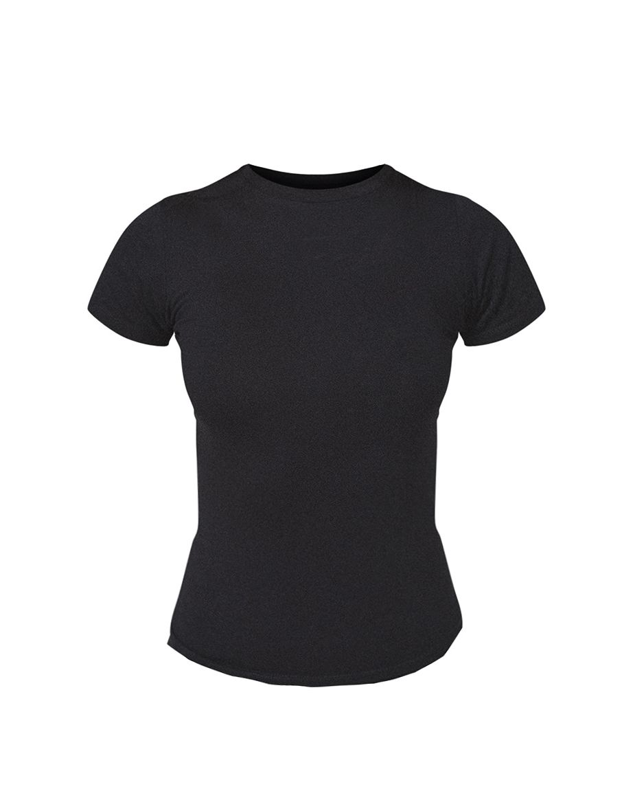 Essential Black Fitted Crew Neck T Shirt - 4