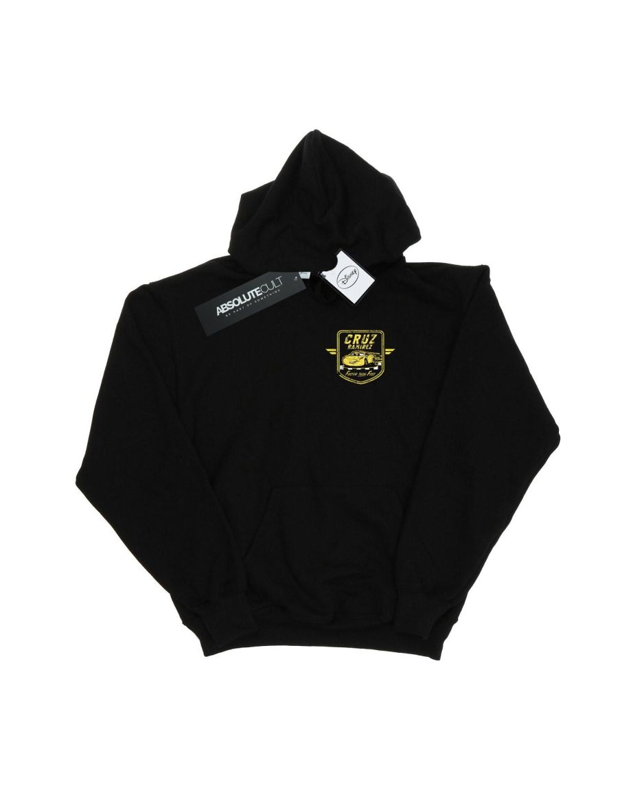 Disney Mens Cars Cruz Ramirez Faux Pocket Logo Hoodie - Black