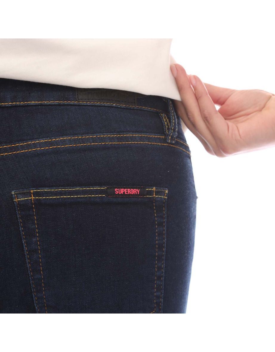 Women's Superdry Vintage Mid Rise Skinny Jeans in Blue - 3