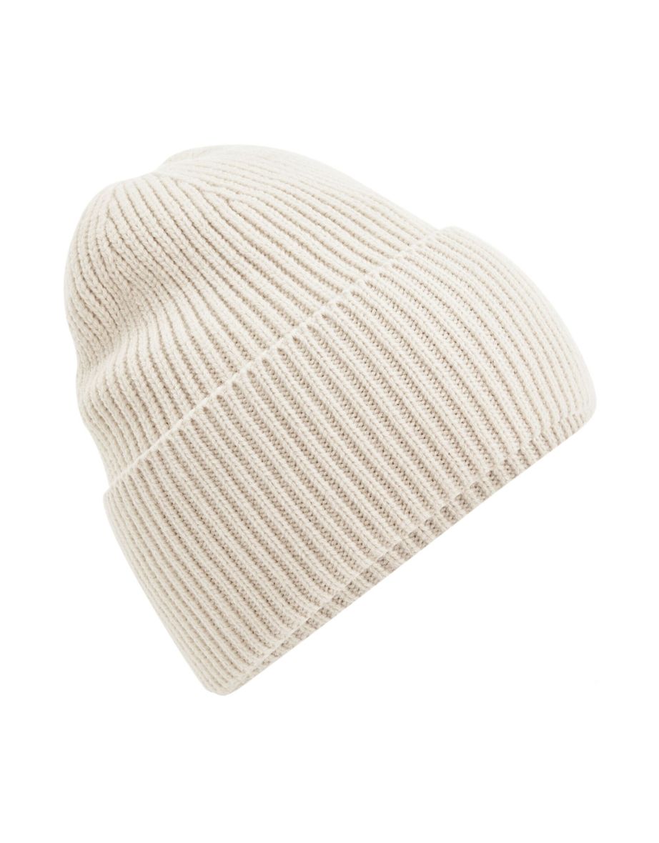 Beechfield Cuffed Oversized Beanie - Oatmeal