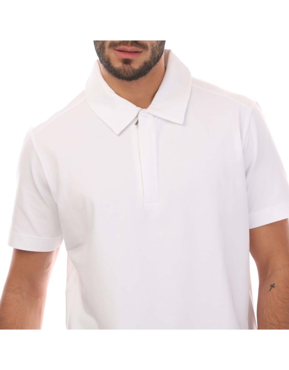Men's Belstaff Stretch Cotton Challenger Polo Shirt in White - 3