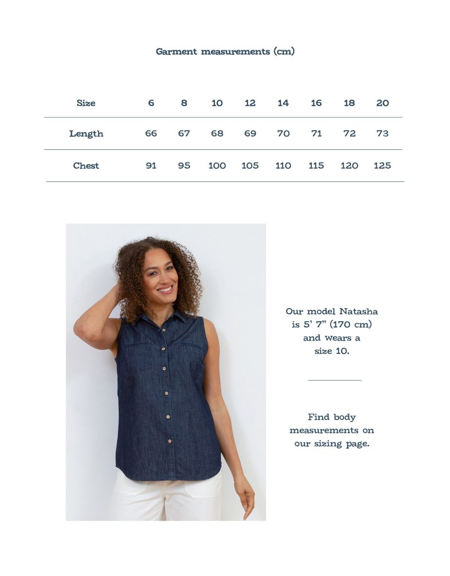Hooke sleeveless denim shirt - 4