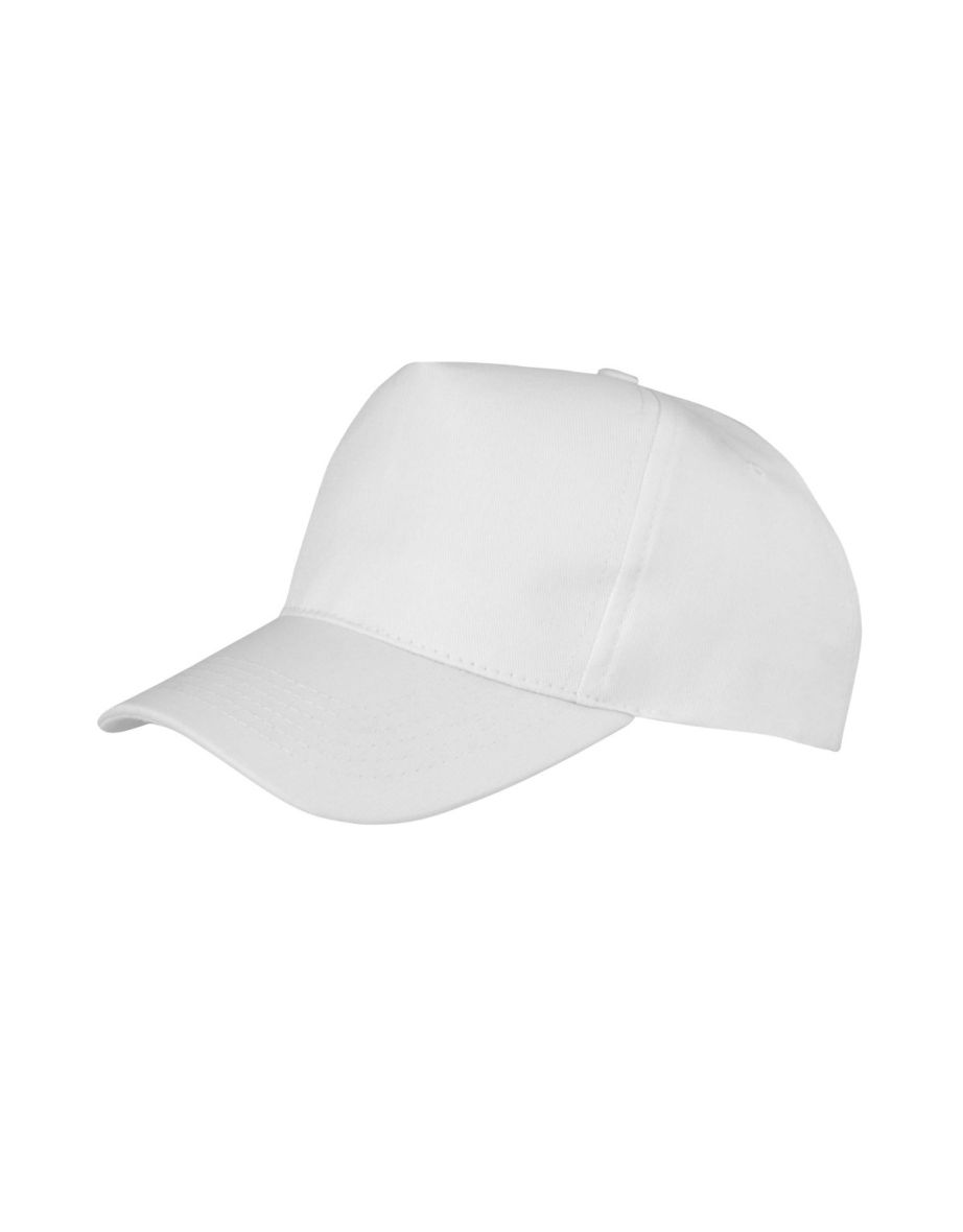 Result Unisex Core Boston 5 Panel Printers Baseball Cap - White