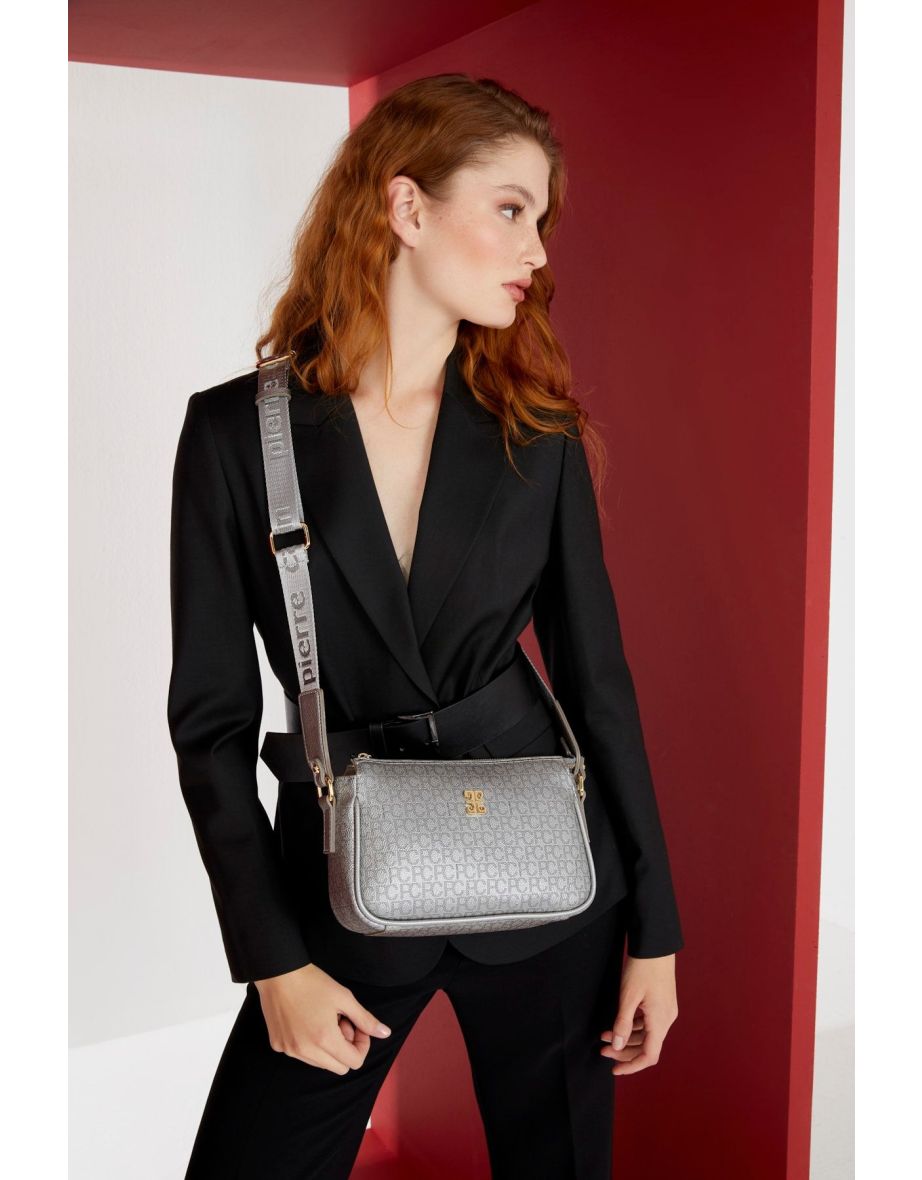 Small Alphabet Platinum Women's Shoulder Bag