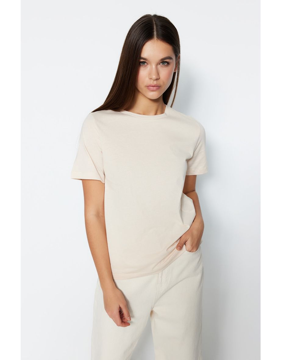 T-Shirt - Beige - Regular fit
