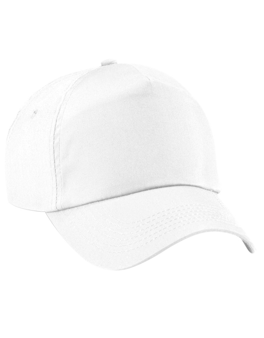 Beechfield Unisex Plain Original 5 Panel Baseball Cap - White
