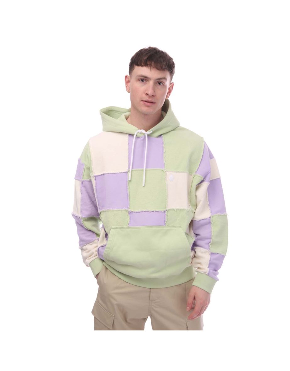 Men's Marcelo Burlon Cross Inside Out Comfy Hoodie in Green