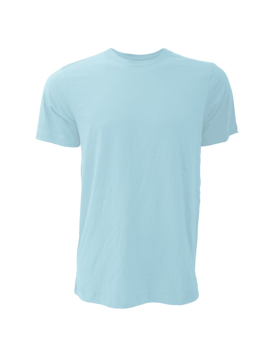 Canvas Unisex Jersey Crew Neck T-Shirt / Mens Short Sleeve T-Shirt - Heather Ice Blue