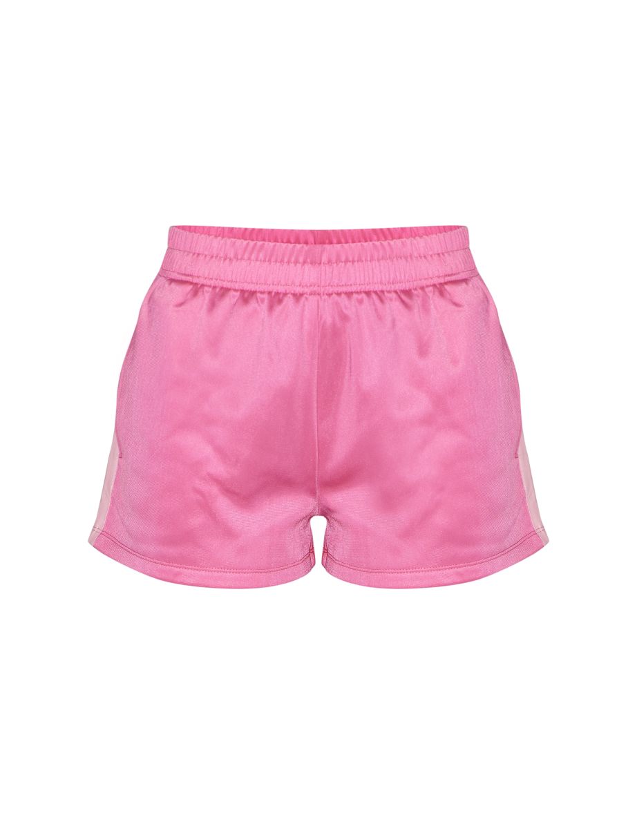 Hot Pink Tricot Stripe Runner Shorts - 5