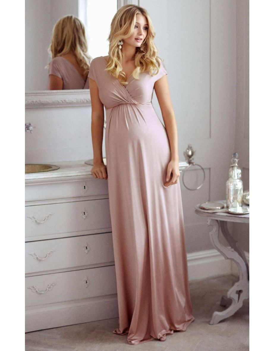 Francesca Maternity Maxi Dress Blush - 3
